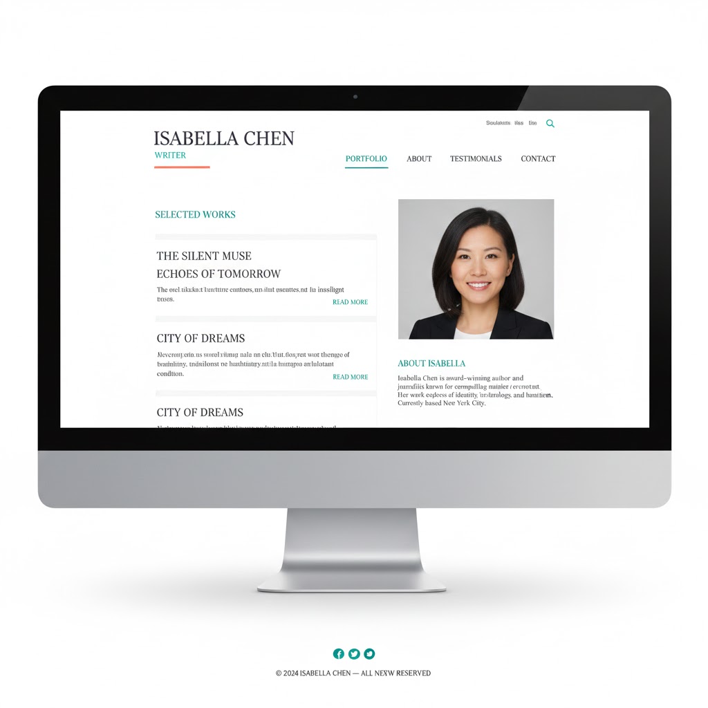 Writer portfolio website